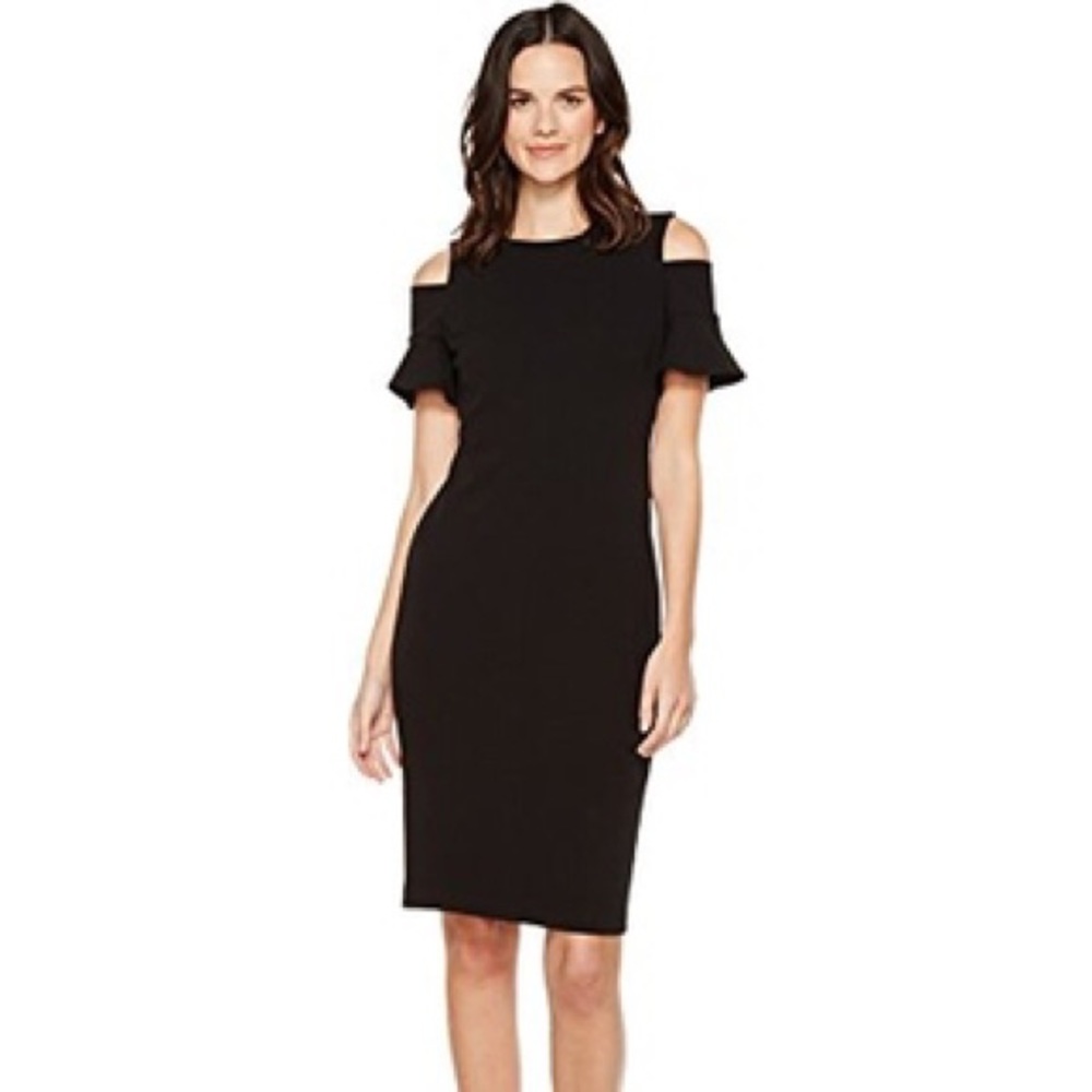 Calvin Klein Cold Shoulder Sheath Dress